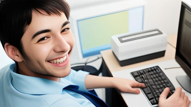 peron writing a blog post
